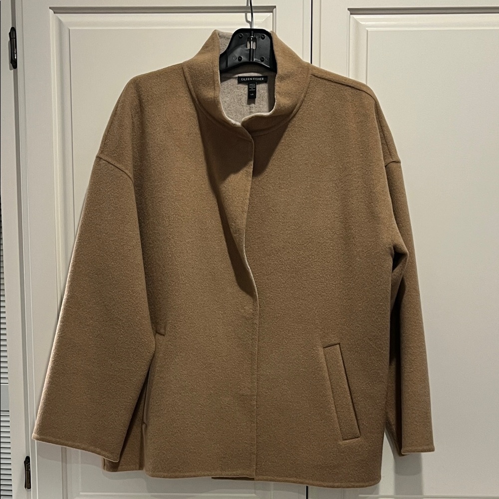 Eileen Fisher Camel Cape Jacket